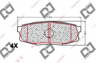 Комплект тормозных колодок DJ PARTS BP1647