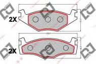 Комплект тормозных колодок DJ PARTS BP2103