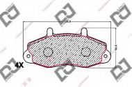 Комплект тормозных колодок DJ PARTS BP1688