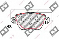 Комплект тормозных колодок DJ PARTS BP1701