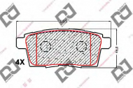 Комплект тормозных колодок DJ PARTS BP1712