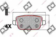 Комплект тормозных колодок DJ PARTS BP2140