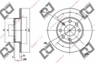 Тормозной диск DJ PARTS BD1266