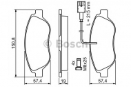 Комплект тормозных колодок BOSCH 0 986 424 595
