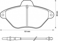 Комплект тормозных колодок BENDIX 571756B