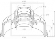 Тормозный барабан PE Automotive 016.507-00A
