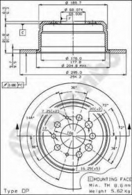 Тормозной диск BREMBO 08.1744.10