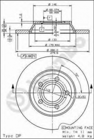 Тормозной диск BREMBO 08.6751.10