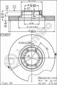 Тормозной диск BREMBO 09.3357.10