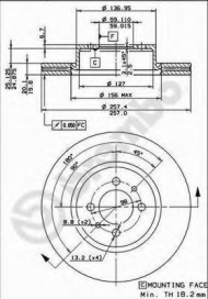Тормозной диск BREMBO 09.4768.10