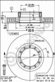 Тормозной диск BREMBO 09.6739.20