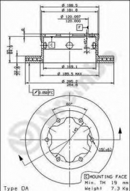 Тормозной диск BREMBO 09.8475.10