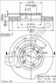 Тормозной диск BREMBO 09.9612.10