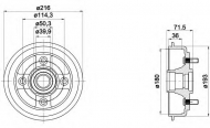 Тормозный барабан MINTEX MBD274