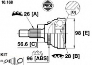 Шарнир PEX 10.168