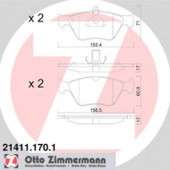 Комплект тормозных колодок ZIMMERMANN 21411.170.1