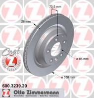 Тормозной диск ZIMMERMANN 600.3239.20