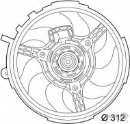 Вентилятор BEHR HELLA SERVICE 8EW 351 039-541