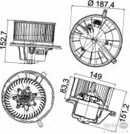 вентилятор BEHR HELLA SERVICE 8EW 351 043-211