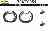 Комлект тормозных накладок ICER 79KT0051