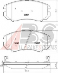 Комплект тормозных колодок A.B.S. 37423