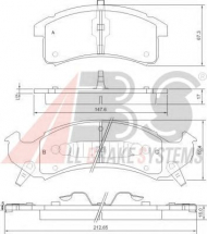 Комплект тормозных колодок A.B.S. 38505