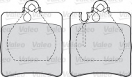 Комплект тормозных колодок VALEO 598447