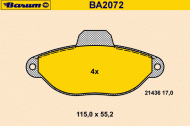 Комплект тормозных колодок BARUM BA2072