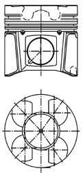 Поршень KOLBENSCHMIDT 99551600