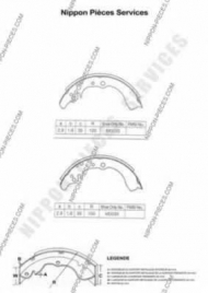 Тормозные колодки NPS D350U20