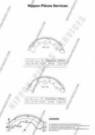 Тормозные колодки NPS N350N04