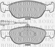Комплект тормозных колодок BORG & BECK BBP1387