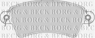 Комплект тормозных колодок BORG & BECK BBP1621