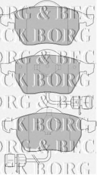 Комплект тормозных колодок BORG & BECK BBP1646