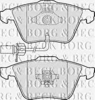 Комплект тормозных колодок BORG & BECK BBP2013