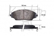 Комплект тормозных колодок KAISHIN D10188