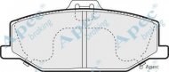 Комплект тормозных колодок APEC braking PAD1123