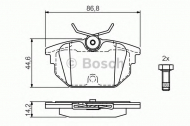 Комплект тормозных колодок BOSCH 0 986 424 545