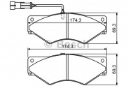 Комплект тормозных колодок BOSCH 0 986 494 193