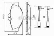 Комплект тормозных колодок BOSCH 0 986 494 285