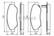Комплект тормозных колодок BOSCH 0 986 494 345