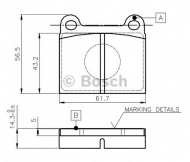 Комплект тормозных колодок BOSCH 0 986 TB2 000