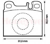 Комплект тормозных колодок BENDIX 571342B