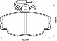 Комплект тормозных колодок BENDIX 571405B
