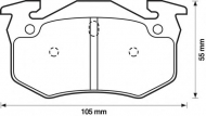Комплект тормозных колодок BENDIX 571747B