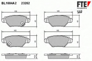 Комплект тормозных колодок FTE BL1684A2