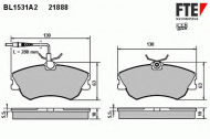 Комплект тормозных колодок FTE BL1531A2