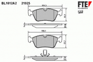 Комплект тормозных колодок FTE BL1612A2