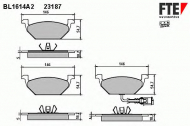 Комплект тормозных колодок FTE BL1614A2