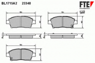 Комплект тормозных колодок FTE BL1715A2